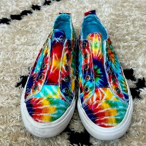 Blowfish Malibu tye die rainbow slip-on’s